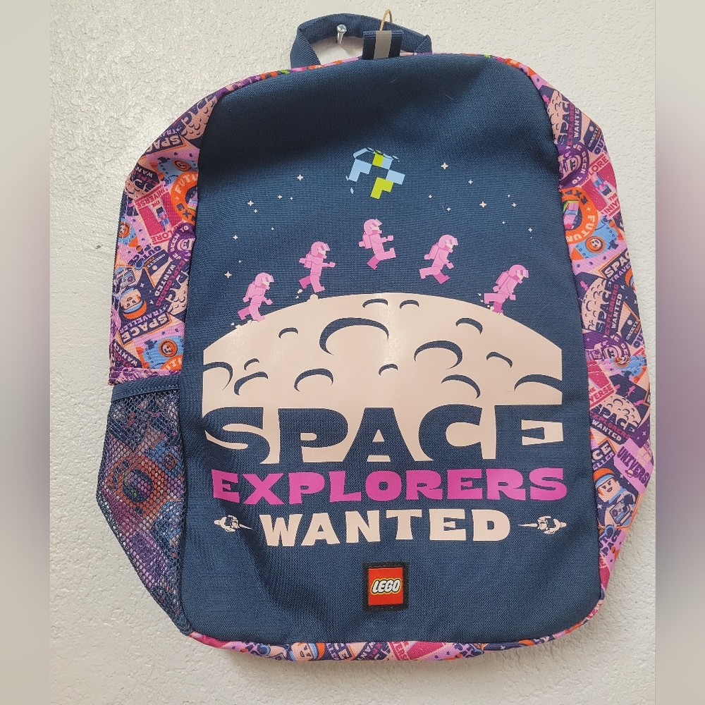 LEGO Space Explorers Backpack - Blue and Pink Nwt